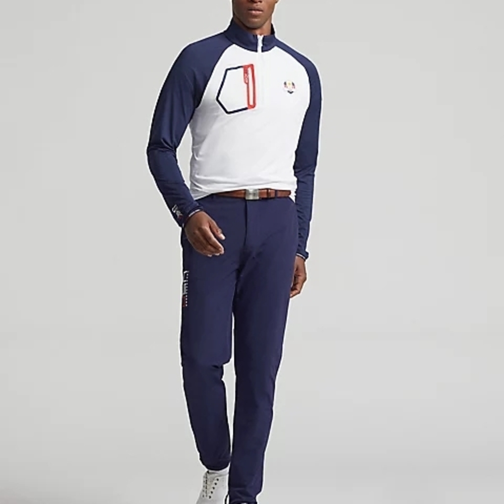 Ralph Lauren White and Navy Men's Jersey - Picture 5 of 11